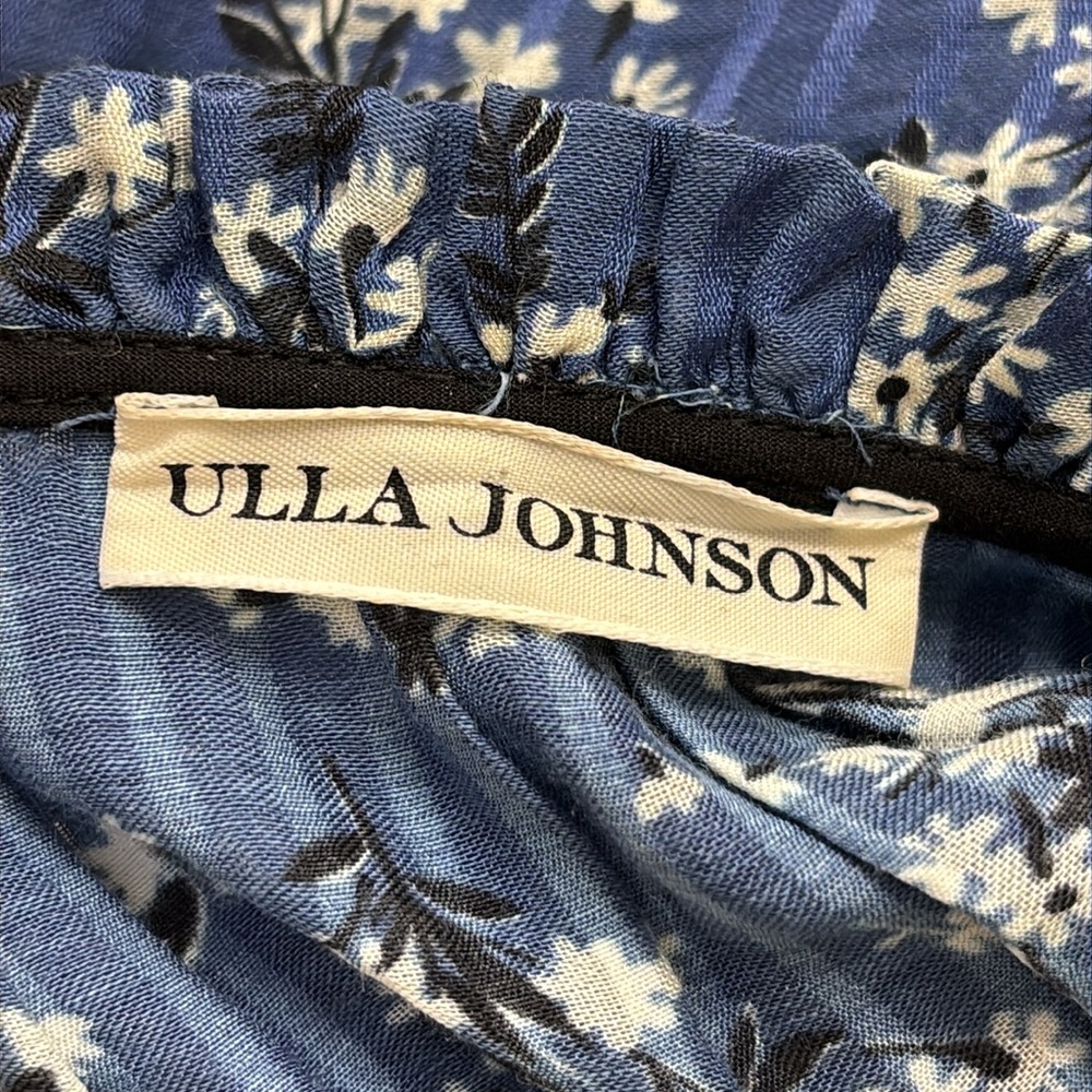 ULLA JOHNSON Brienne Dress Floral Peasant Style Mini Dress Size 8 - Picture 15 of 16